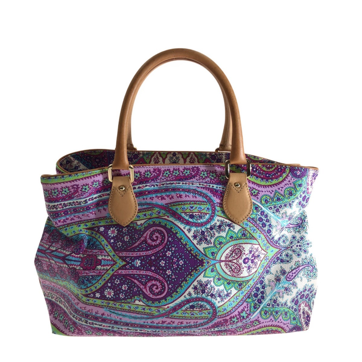 ○7517 〇〇 ETRO エトロ バッグ 2WAYバッグ ペイズリー バイオレット