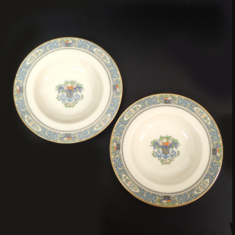 5KP LENOX レノックス AUTUMN オータム 深皿プレート 21㎝ 2点セット 金彩