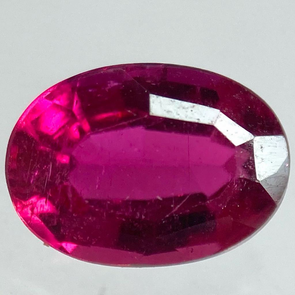 ○天然ルベライトトルマリン 0.900ct○ u ◎ 7.1×5.0mmソーティング付 