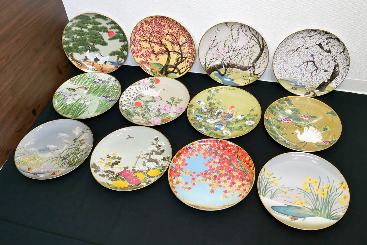 △(R507-F52) Franklin Porcelain フランクリンポーセリン 花鳥十二