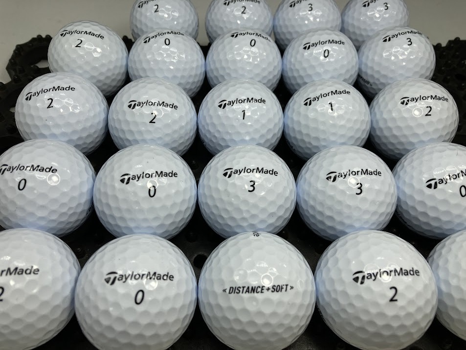 【激安】Q73【超美品】S級 TaylorMade テーラーメイド DISTANCE+SOFT 2019年モデル ホワイト 24個【ロストボール】
