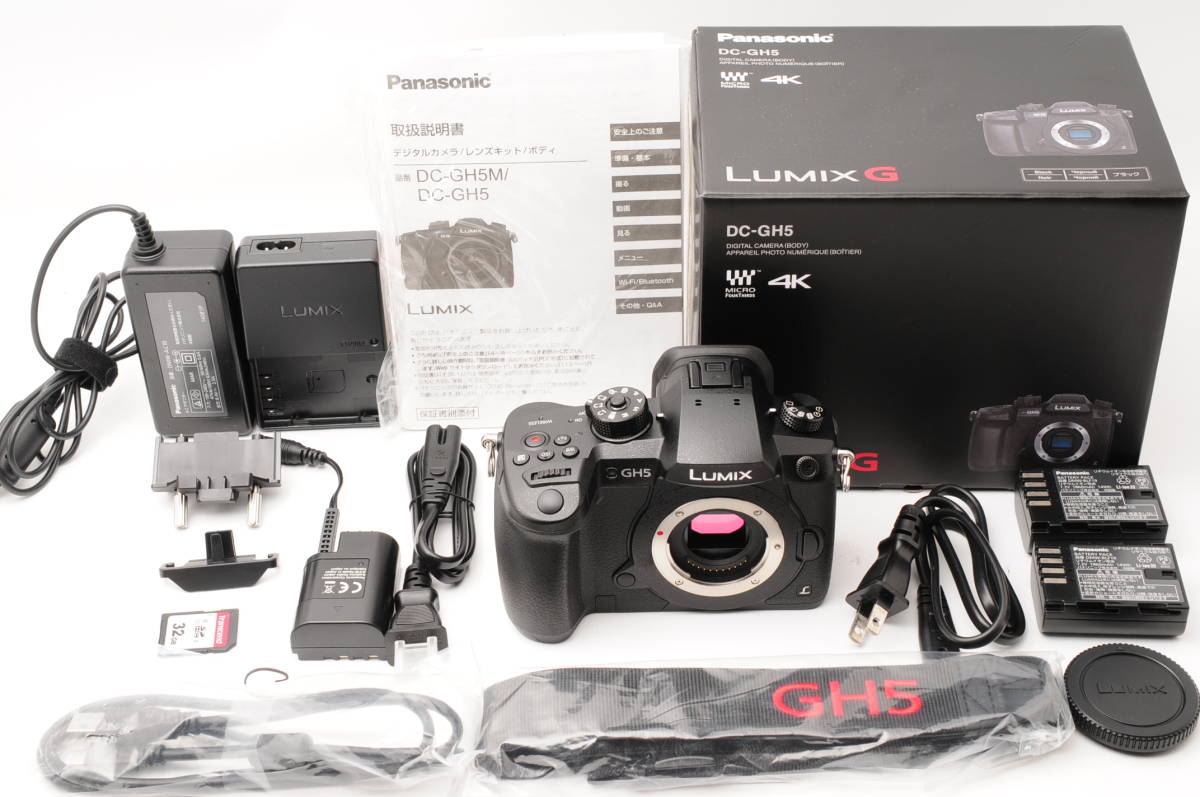 ☆新品級美品☆Panasonic LUMIX DC-GH5 ボディ 元箱付 付属品多数 4K 