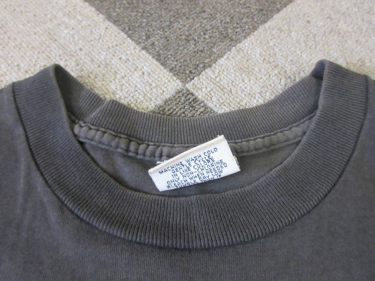 90s Woolrich Tシャツ M 黒 USA製 シングルステッチ 釣り竿 バス 