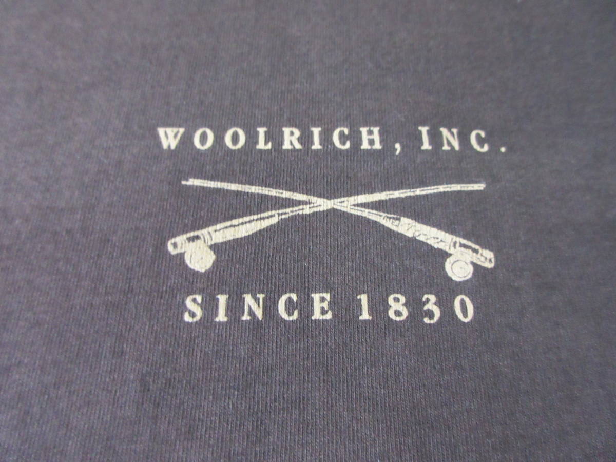 90s Woolrich Tシャツ M 黒 USA製 シングルステッチ 釣り竿 バス 