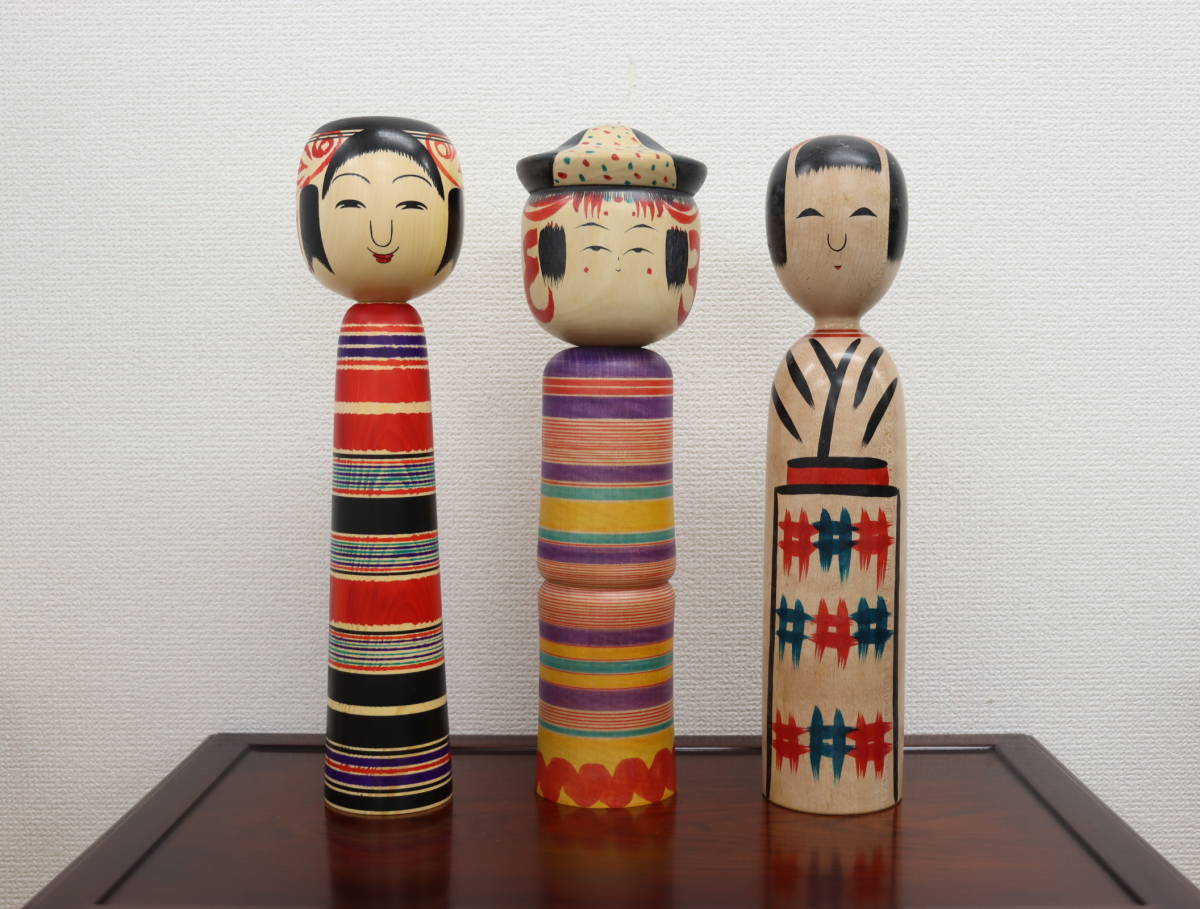 ②昭和レトロ 東北 伝統工芸 郷土玩具 創作 こけし 小芥子 16体 まとめ売り