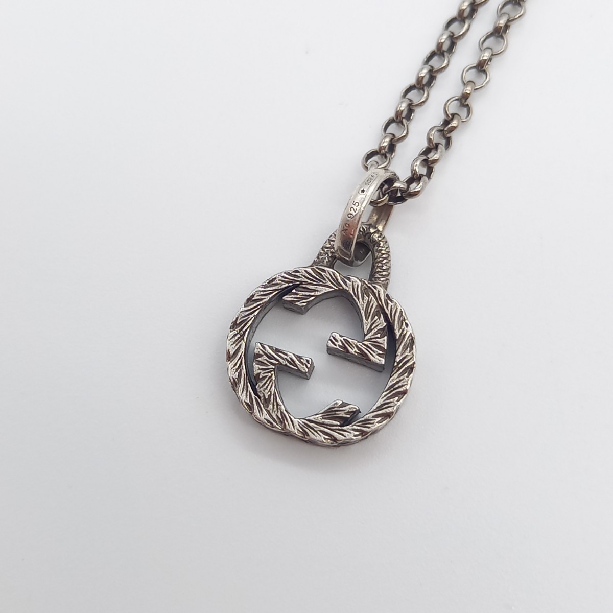 1円 2個セット GUCCI グッチ インターロッキングG ペンダント 