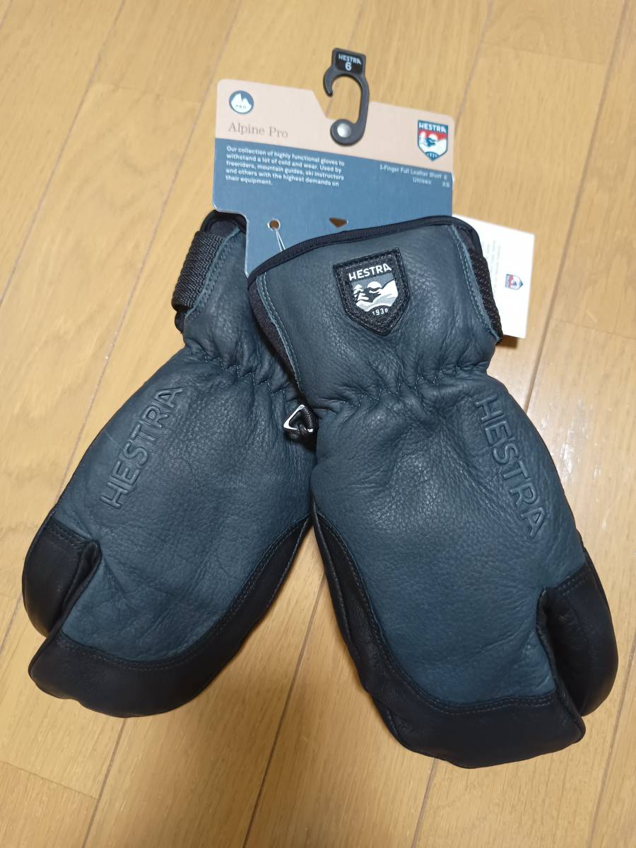【ヘストラ】HESTRA 3-Finger Full Leather short size:6【グローブ】