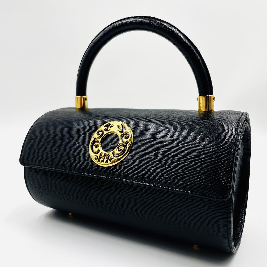 美品☆ HANAE MORI ハナエモリ フォーマルバッグ レザー ハンドバッグ 