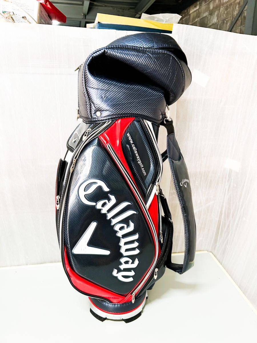 ゴルフ Callaway キャディバッグ 黒⁄白