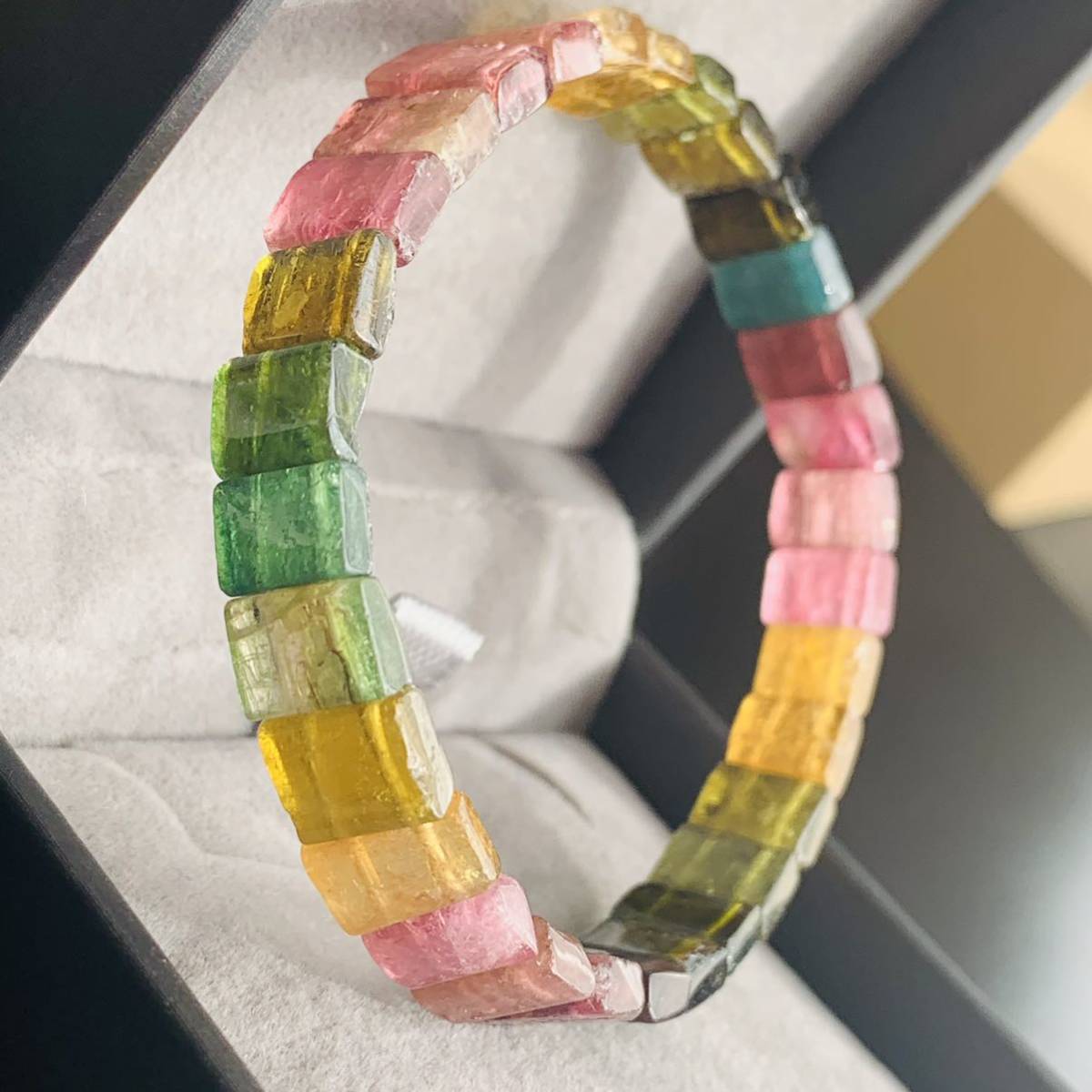 トルマリン　ブレスレット　バングル　パワーストーン　No.92