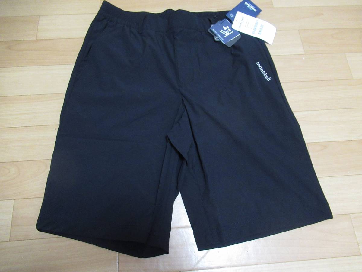 ★917 mont-bell モンベル 新品黒撥水生地UVカット素材ハーフパンツW82