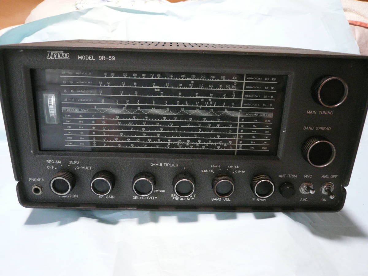 TRIO 真空管受信機 9R59 残骸 再組立てや部品取り用に TRIO