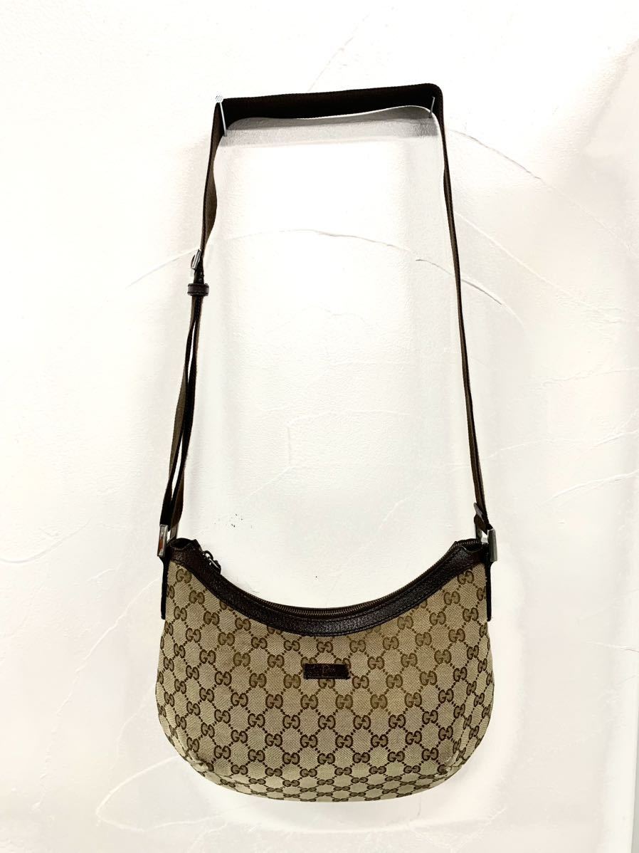 ☆ GUCCI グッチ GGキャンバス 181092 ショルダーバッグ ベージュ 