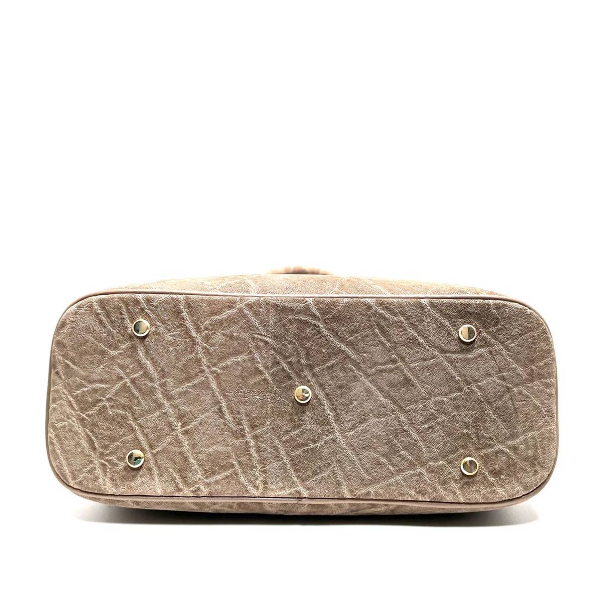 ☆美品☆ JRA ELEPHANT LEATHER エレファントレザー 象革 ハンドバッグ 