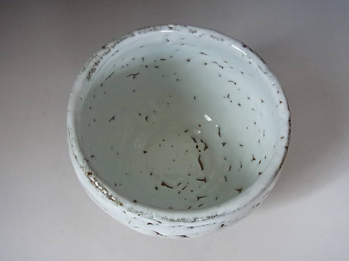 鬼萩茶碗 「白雲」 表千家 十一代 十代 三輪休雪 萩茶碗