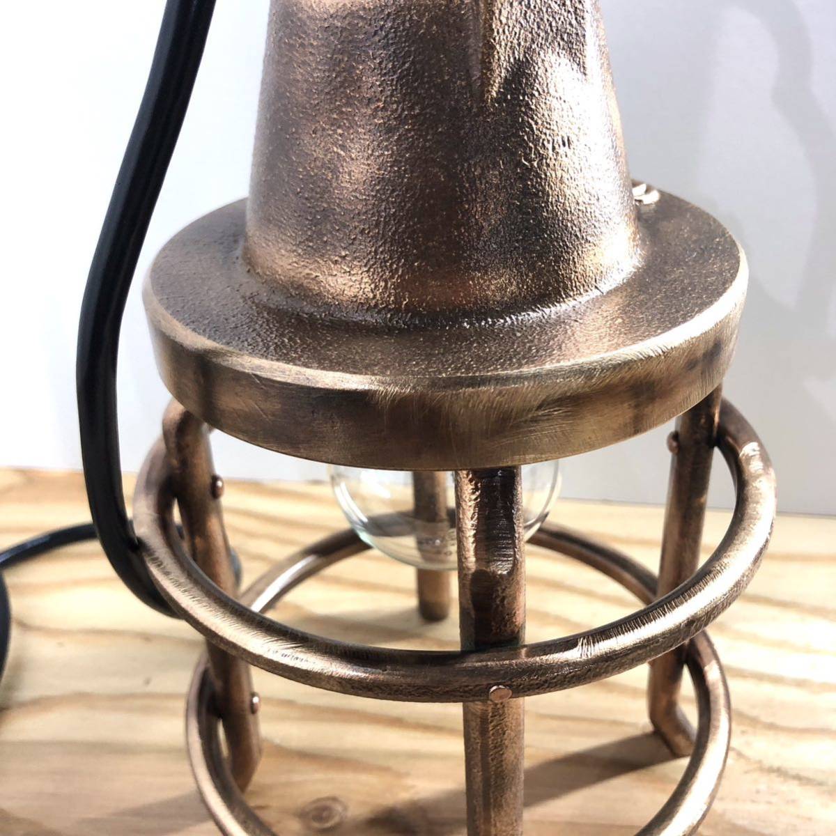 船舶照明 マリンライト ビンテージ ランプ E26真鍮製 動作OK 昭和レトロ アンティーク 送料1500円 マリンランプ マリン CL NEWデッキライトゴールド 1灯 人感センサ-付