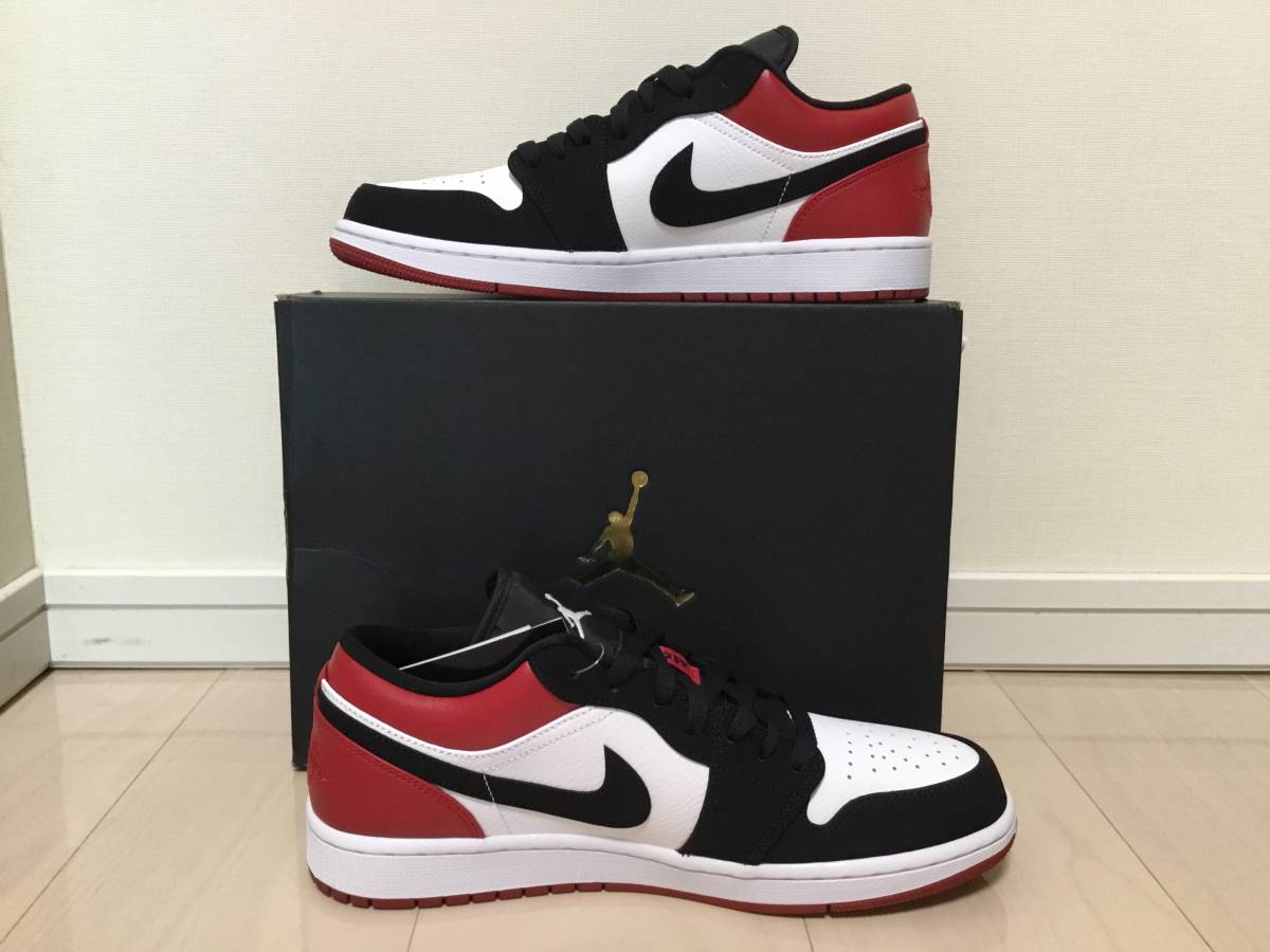 NIKE AIR JORDAN 1 LOW 白/黒/赤 未使用 送料込み 0 Air Jordan エア