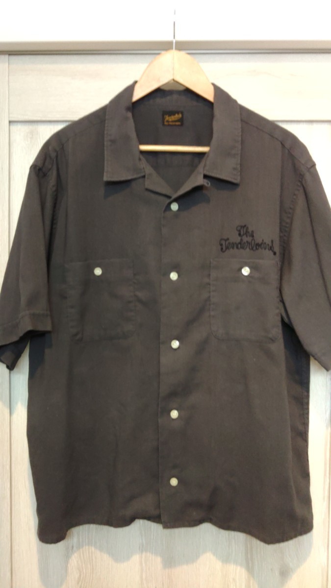 TENDERLOIN ボーリングシャツ S/S 半袖 シャツ チャコール size XL