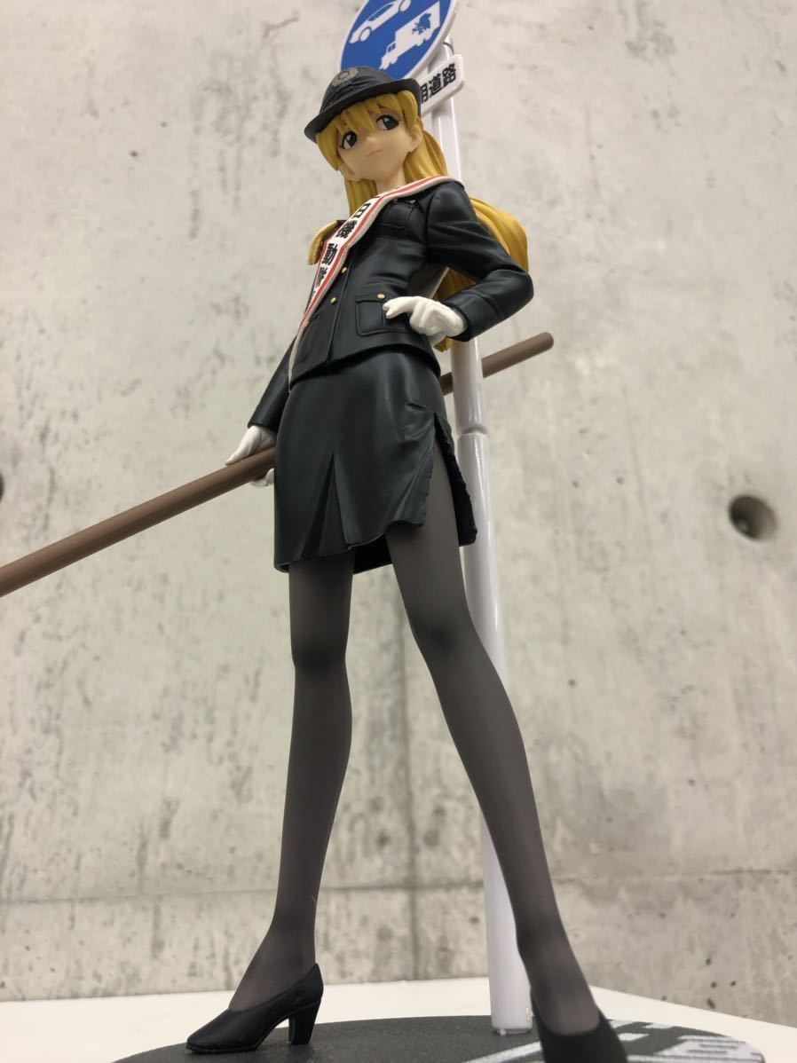 外箱付 2007年 アスカ ラングレー EX 後期版 婦警 女性警察官 警杖 制服 フォーマルスーツ 冬礼服 ヒール 飾緒 SEGA フィギュア