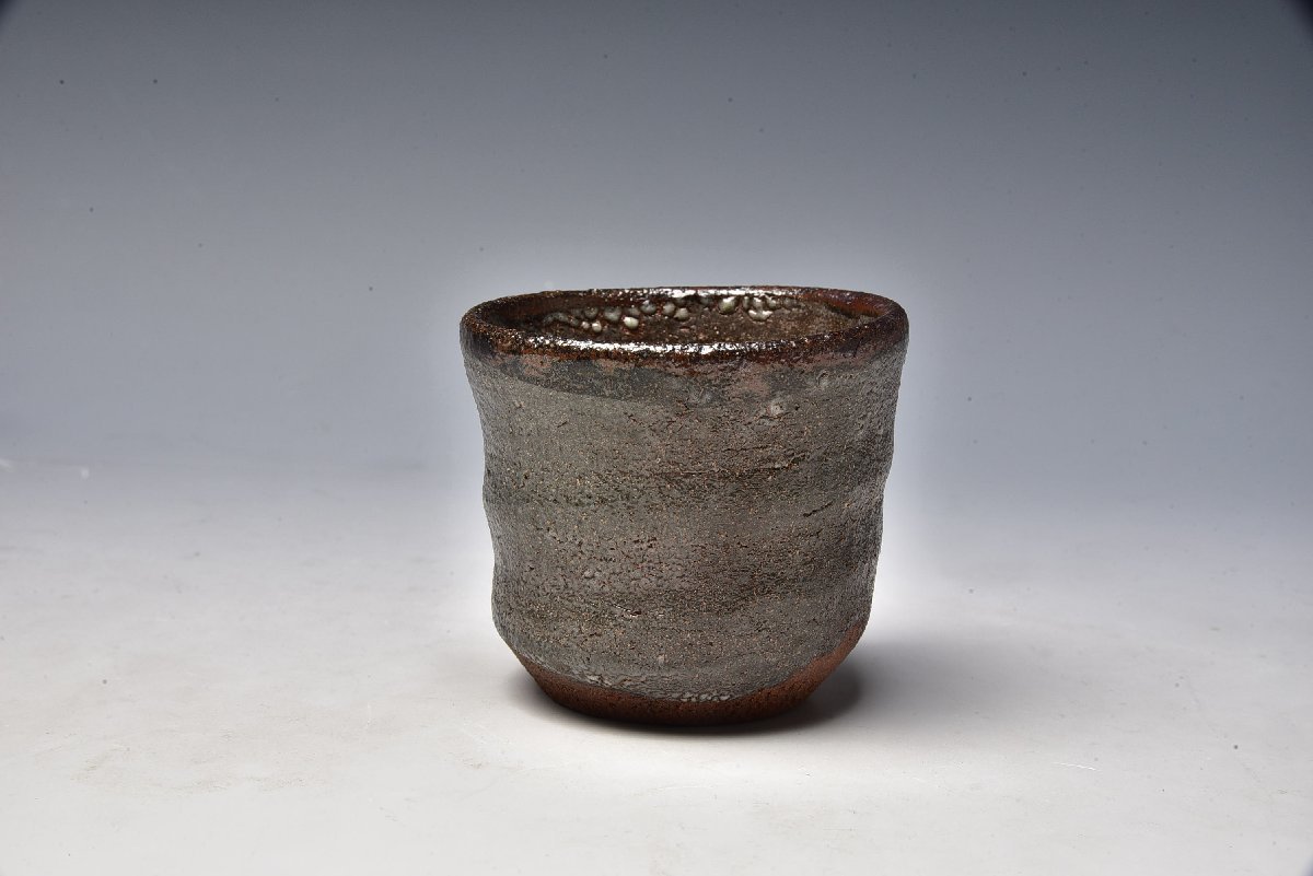 SP4986 中川自然坊 唐津 絵唐津 皮鯨 ぐい呑 盃 酒器 共箱(酒器)｜売買 