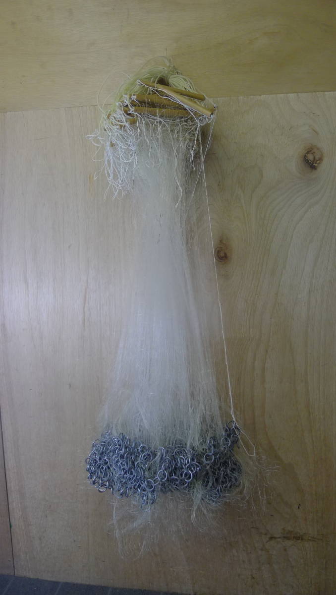 GG035 網 網全長約60cm 網目縦4cm×横2cm 魚捕獲 釣具/100