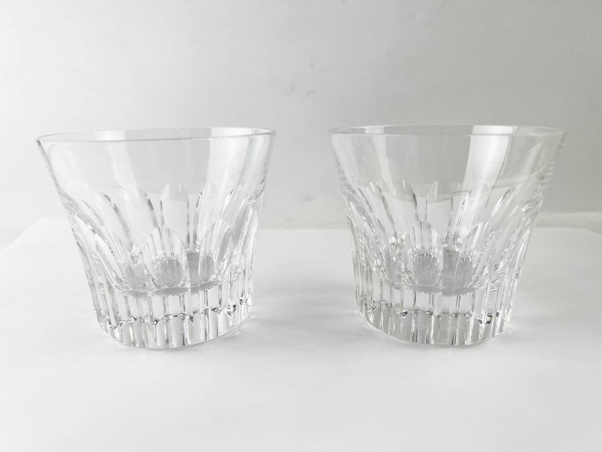 美品 Baccarat ロックグラス ペア バカラ 2客 1円～ クリスタル 