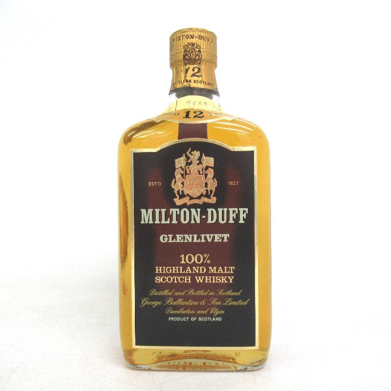 ミルトンダフ 12年 750ml 43% シングルモルト ウイスキー 希少古酒