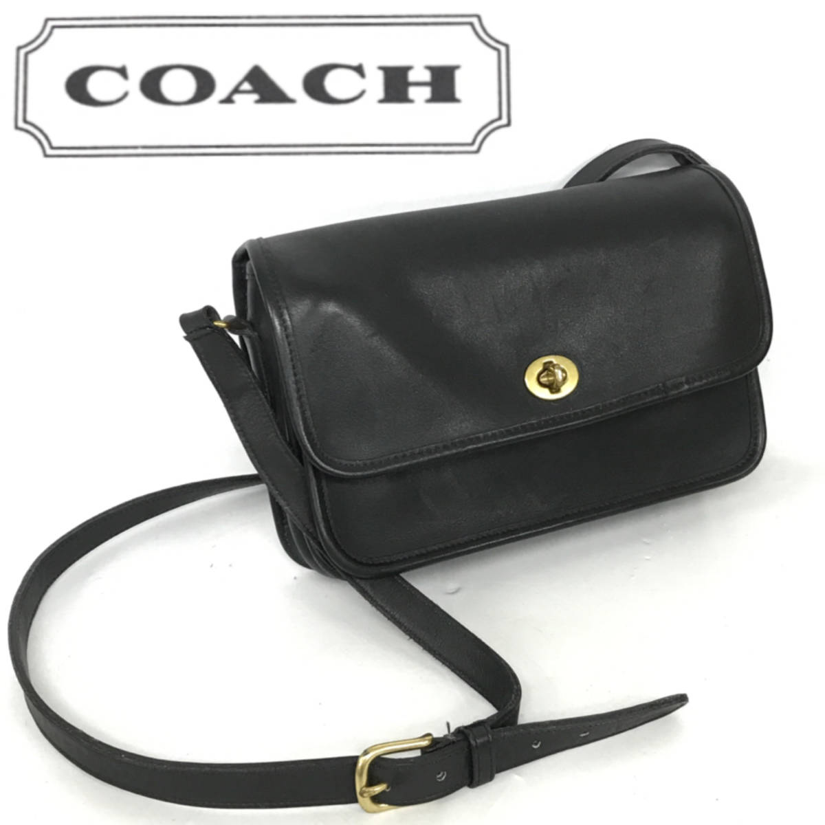 BNC10/94 COACH コーチ ショルダーバッグ 黒 オールドコーチ