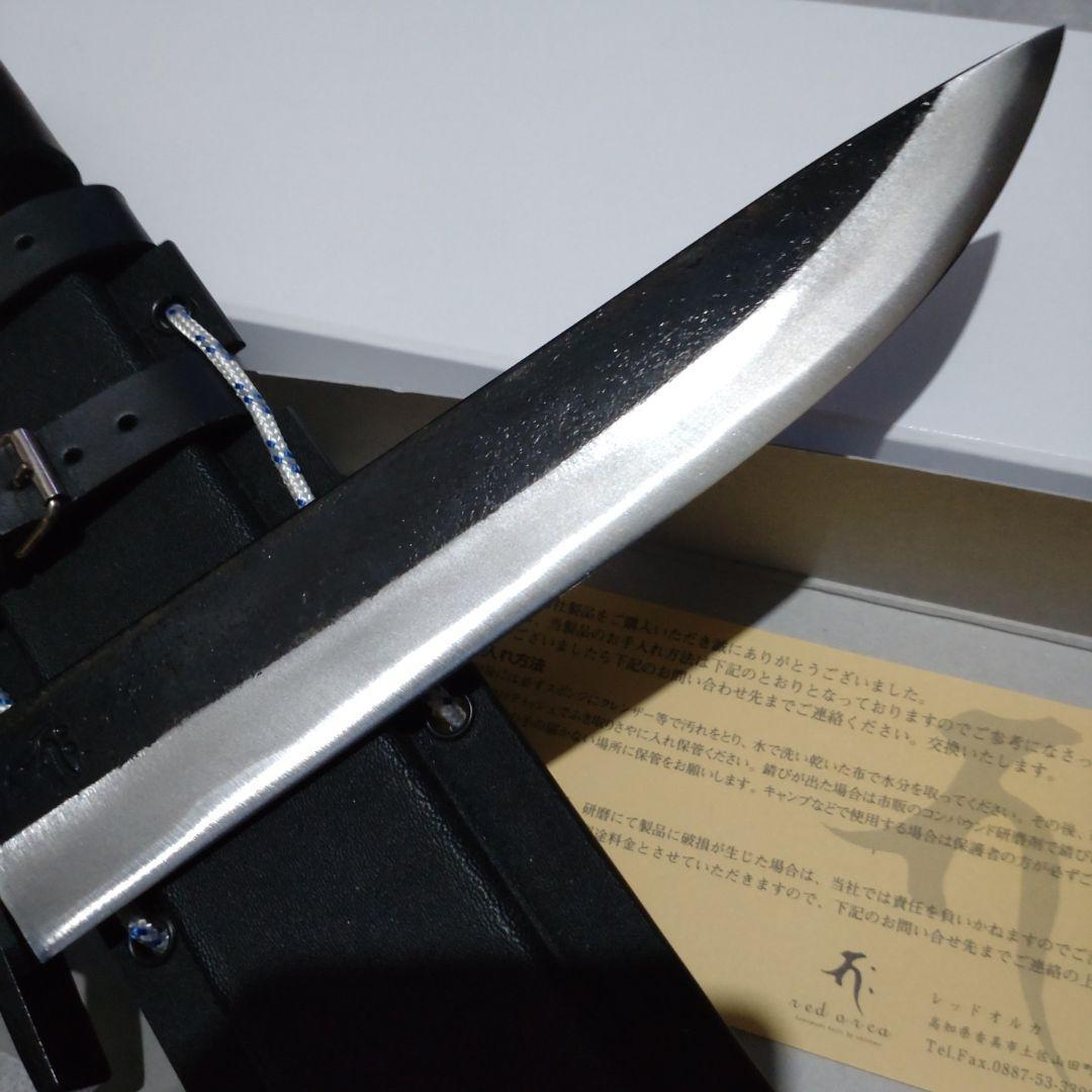 極厚 レッドオルカ 7寸(210mm)黒打ち割込み 本鍛造 剣鉈 極厚 レッドオルカ 7寸(210mm)黒打ち割込み 本鍛造 剣鉈