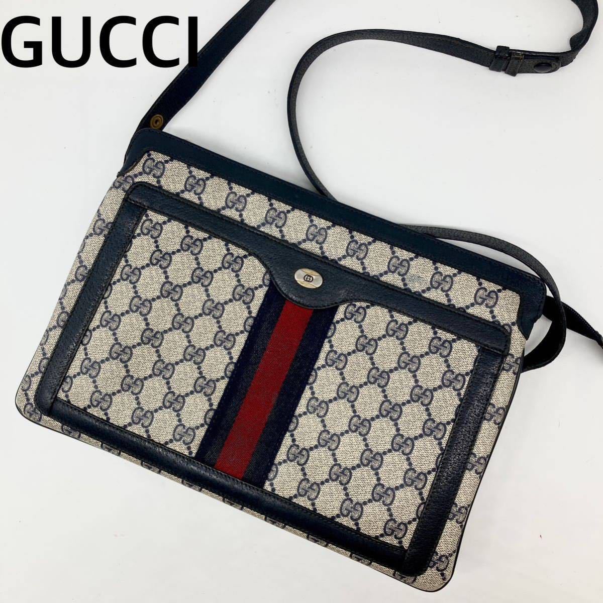 GUCCI グッチ オールド ショルダーバッグ シェリーライン GG柄 