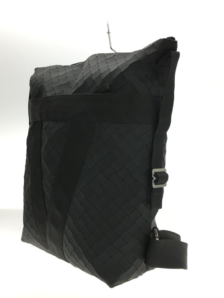 BOTTEGA VENETA◇ニューラバー/リュック/-/BLK/無地 ニューラバー 黒