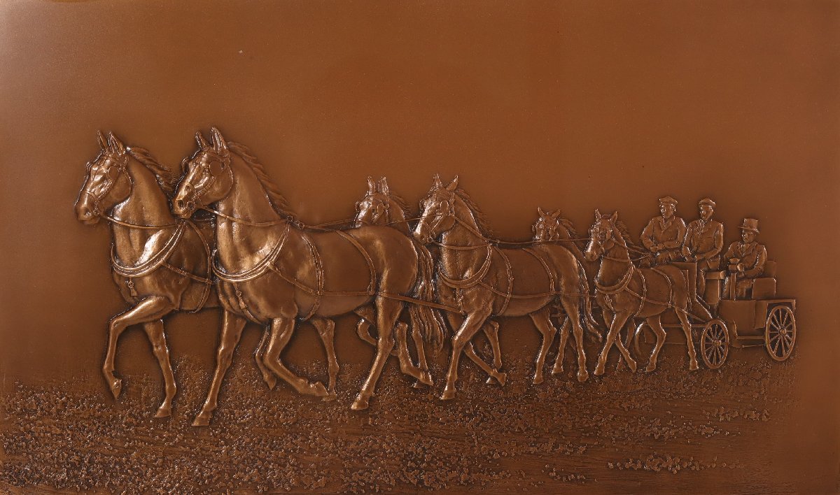 IMEDA レリーフ 銅板絵画 戦士と馬 銅板レリーフ 馬 馬のレリーフ Yahoo フリマ 旧PayPayフリマ