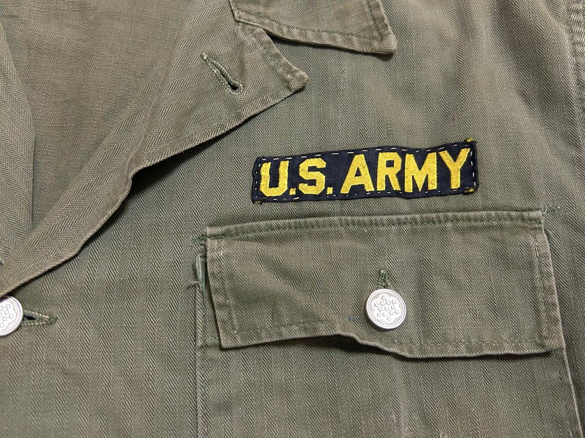 希少 13スターボタン【40s ビンテージ US ARMY M-47 HBT ヘリンボーン