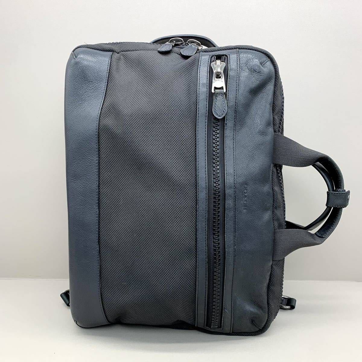 COACH コーチ ナイロンxレザー 3way ビジネスバッグ ブリーフケース 