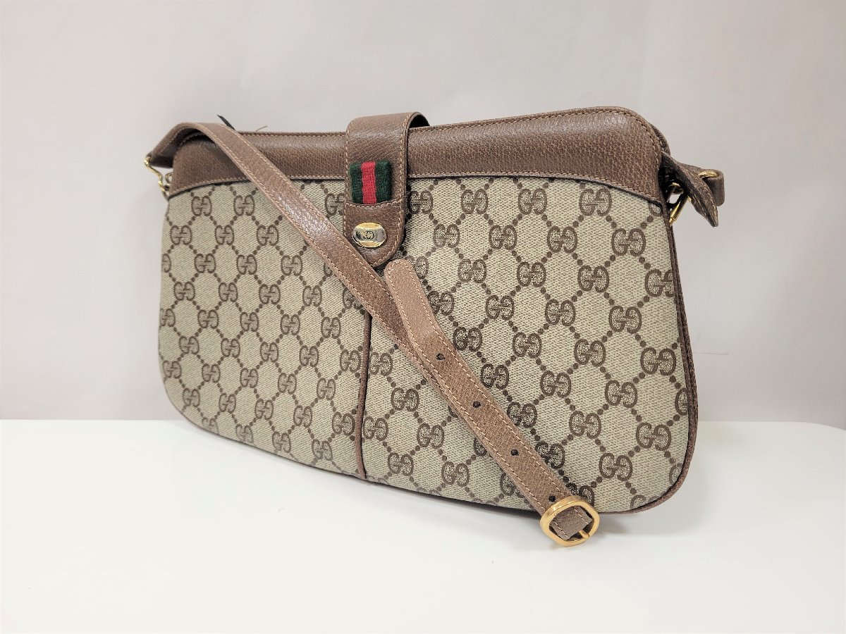 ☆GUCCI グッチ オールドグッチ 904.02.043 ショルダーバッグ GG柄 PVC 