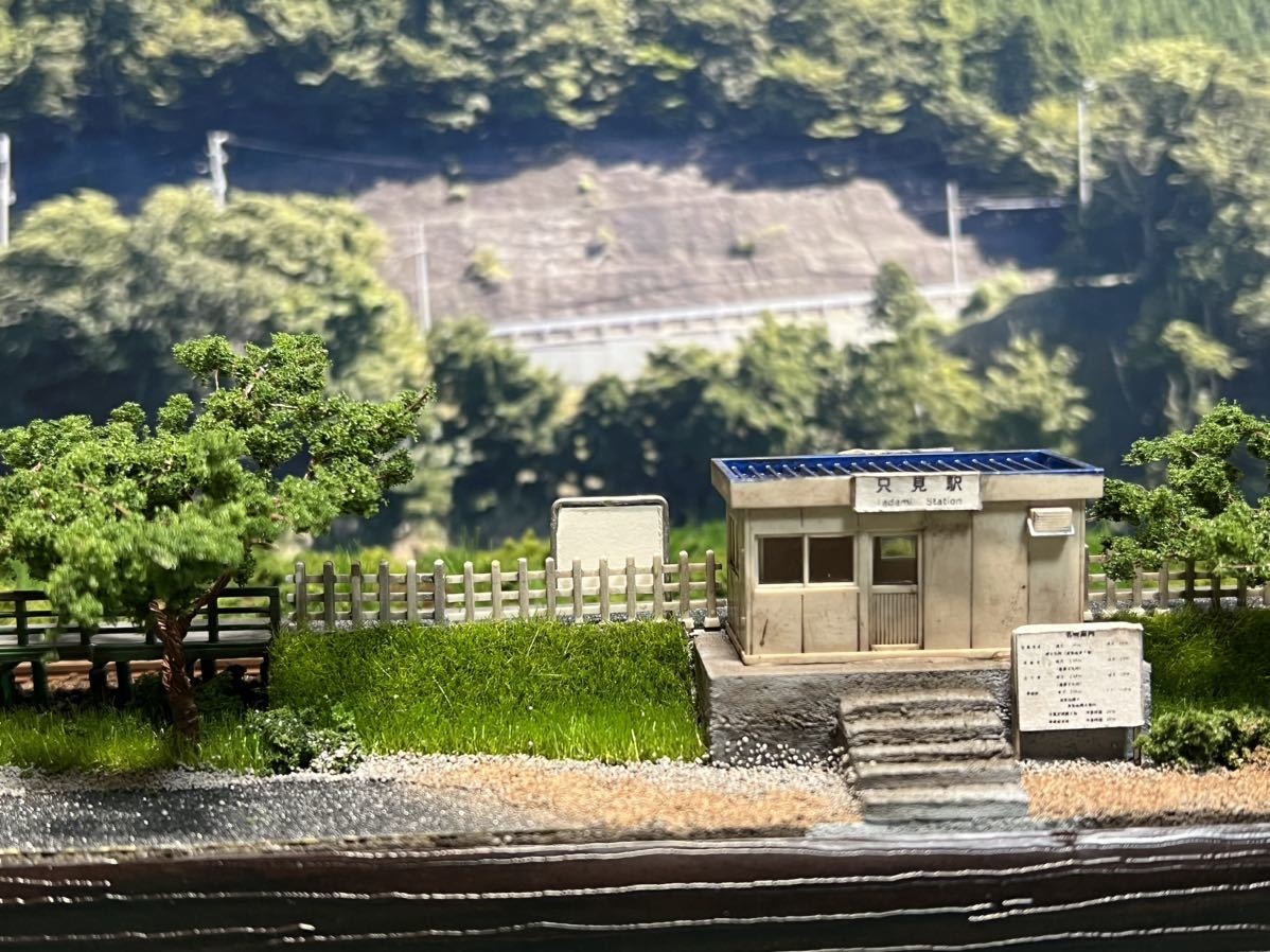Nゲージ・ジオラマ展示台海辺の無人駅
