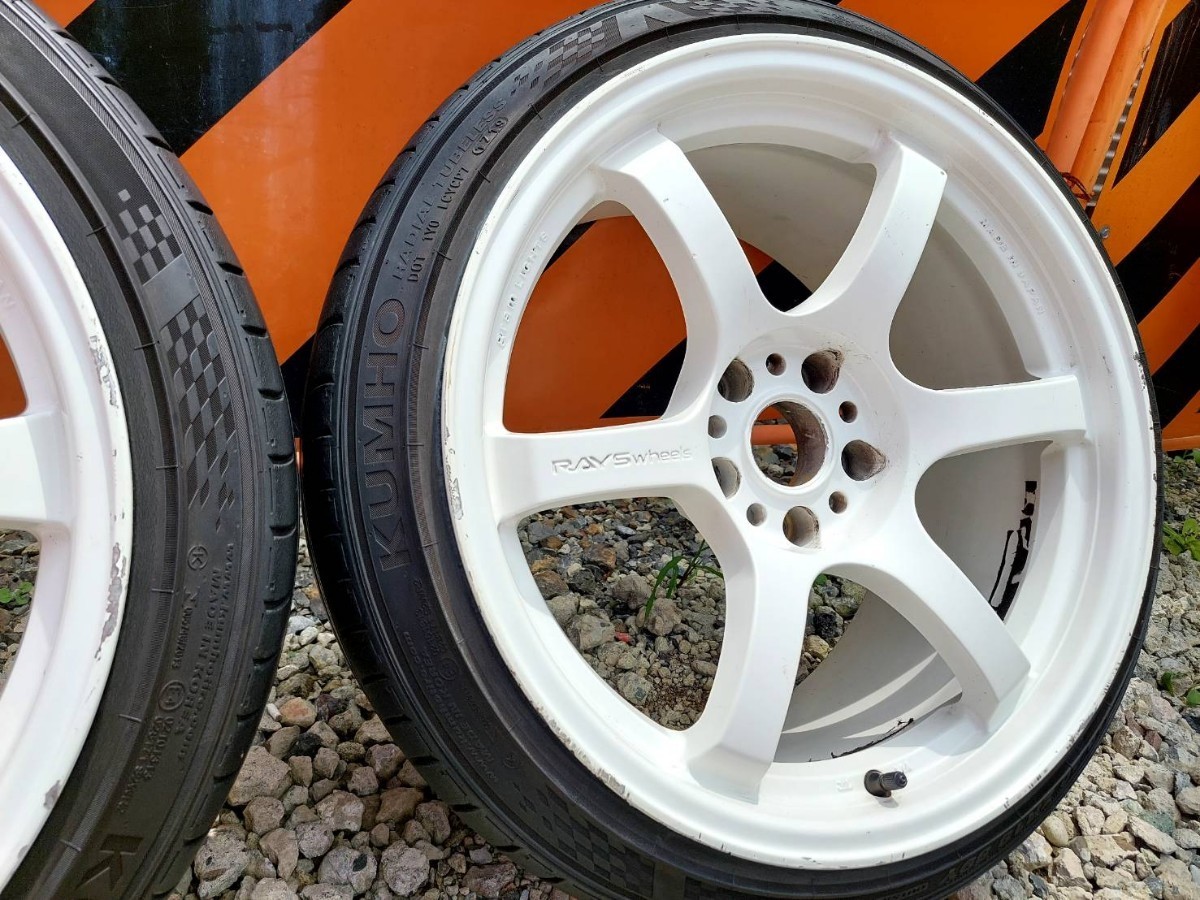 訳あり 2本セット レイズ グラムライツ 57D 9.5J 18インチ オフセット 