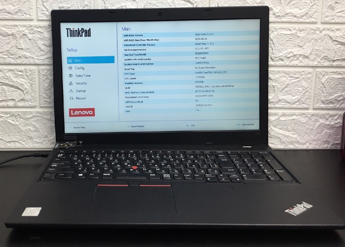 ThinkPad L590 1円～ Core LENOVO Lenovo ⁄ Yahoo!オークション