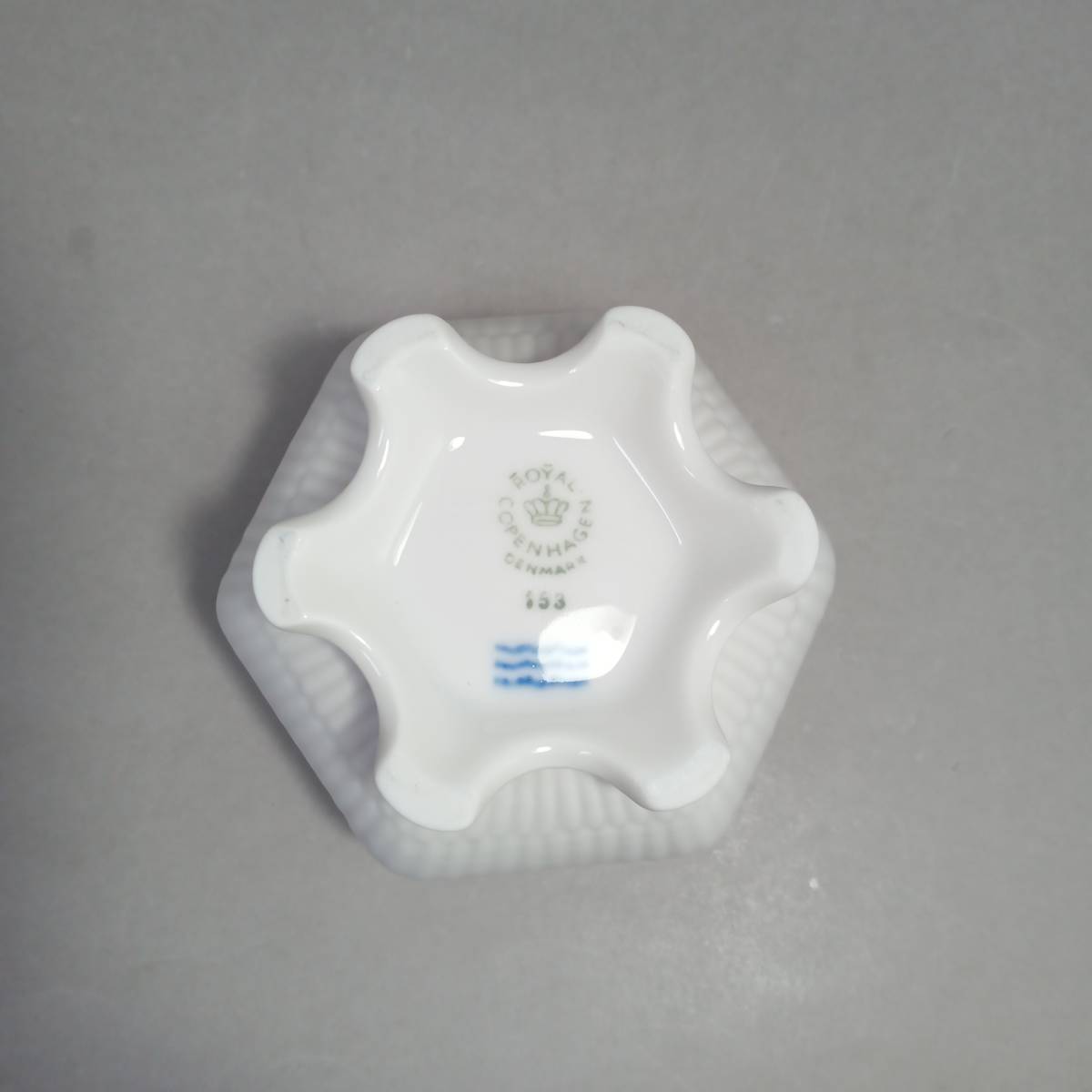 ★ロイヤルコペンハーゲン Royal Copenhagen ホワイトフルーテッド フルレース シュガーポット★ys25433
