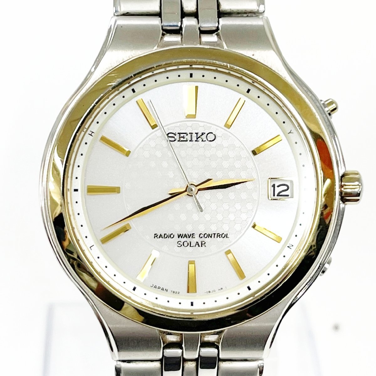 1円スタート】SEIKO セイコー 7B22-0AS0 ラジオウェーブコントロール