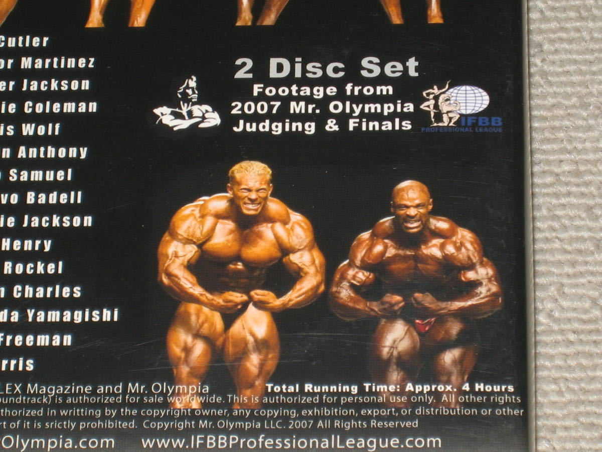 DVD/2枚組「THE 2007 MR. OLYMPIA」ボディビル/トレーニング/ジェイ