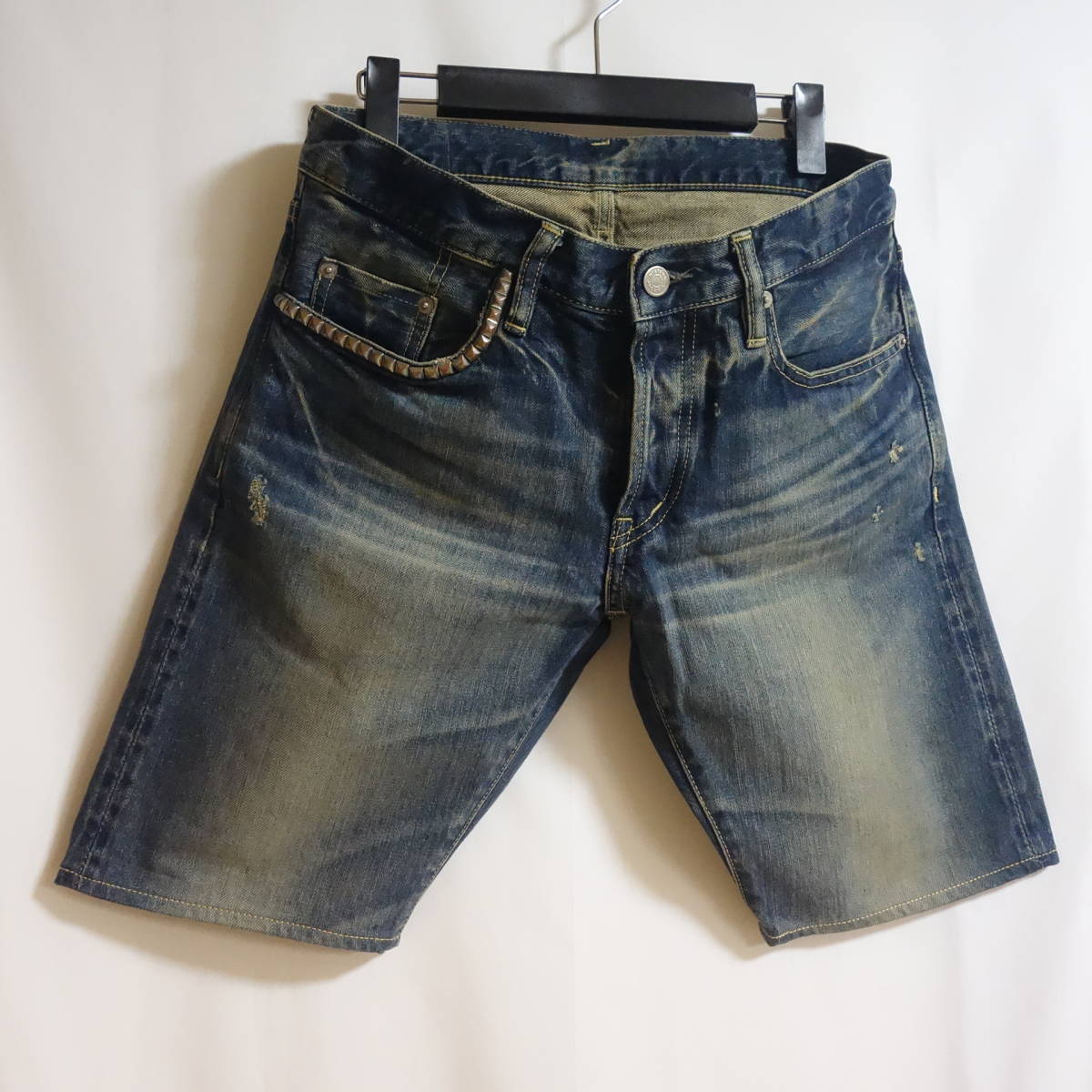 美品 日本製 ヒステリックグラマー SP加工 デニム ショートパンツ W32 