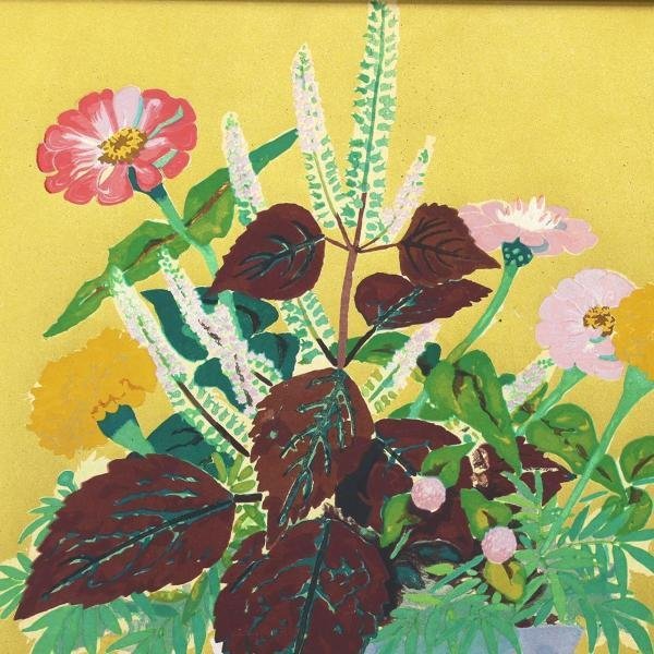 小倉遊亀 「紫蘇花」 木版画