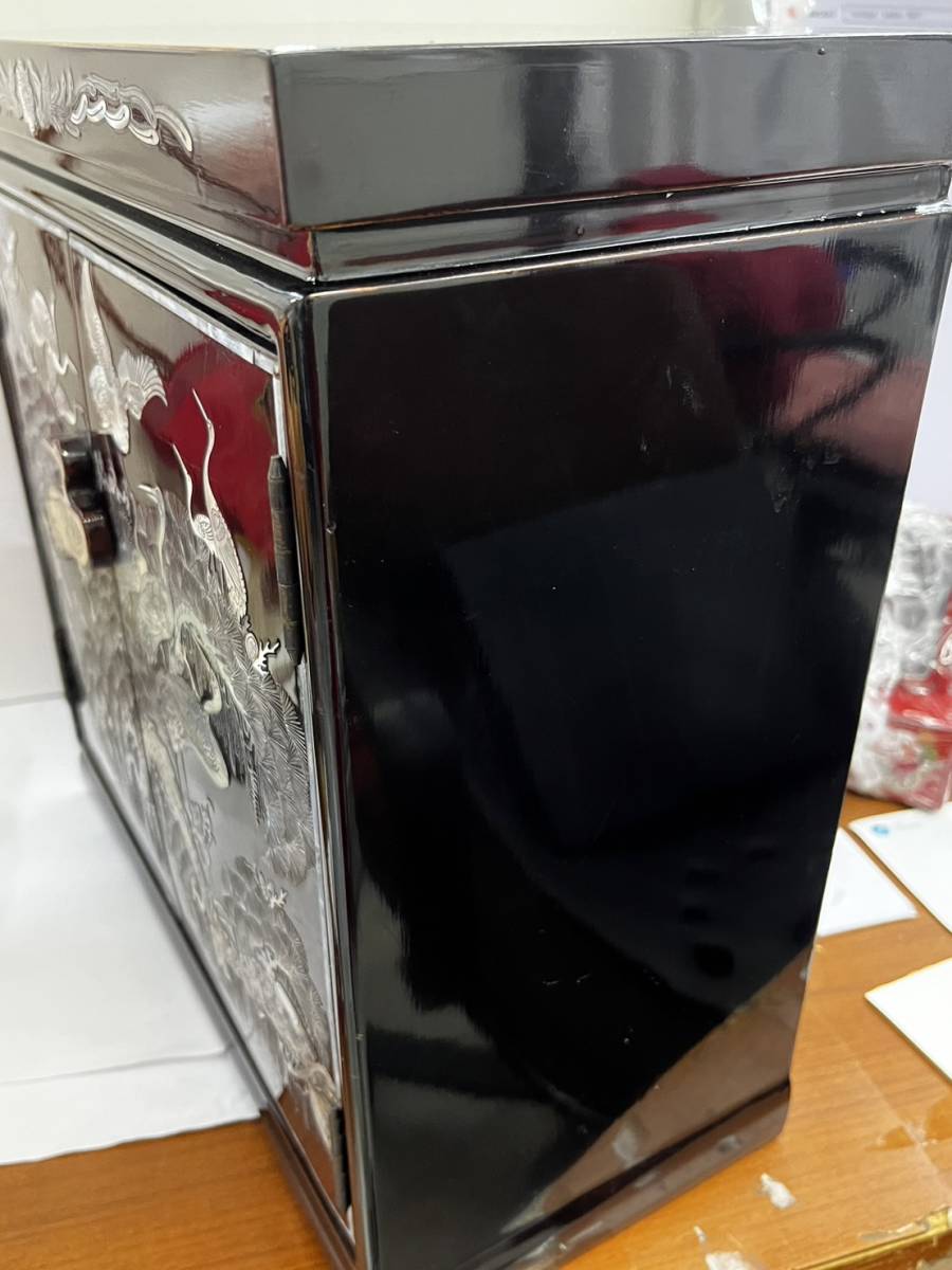 螺鈿細工 らでん 小物入れ 小チェスト 工芸品 宝石箱 アンティーク