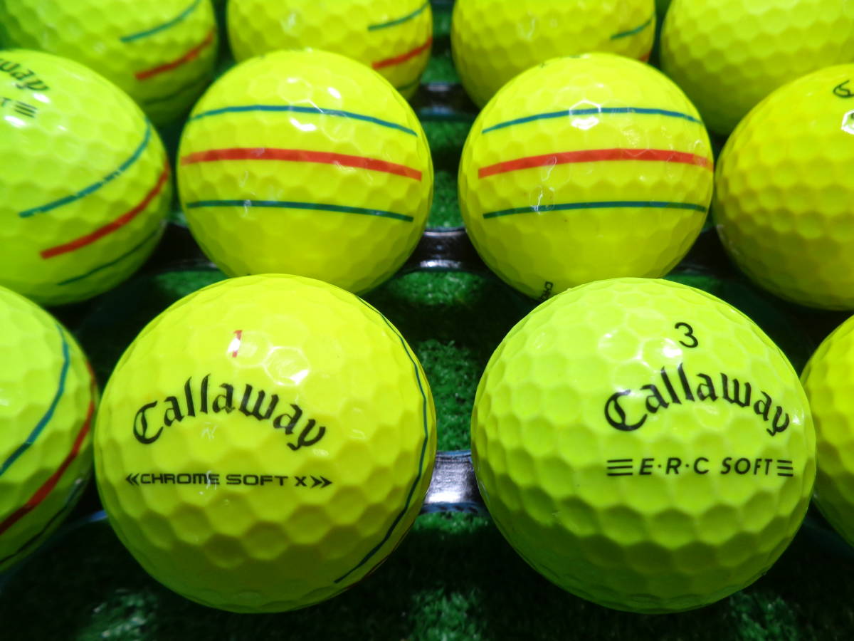 [CW440.] キャロウェイ トリプルトラック色々 三本線 Callaway 20球 ロストボール【中古】