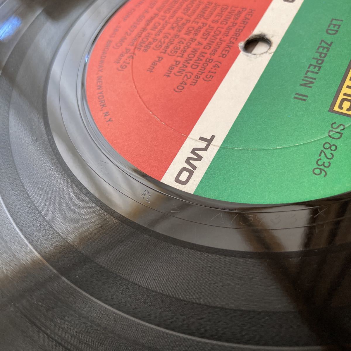 Led Zeppelin II 両面RL SS刻印 米国オリジナルステレオ盤 レッド