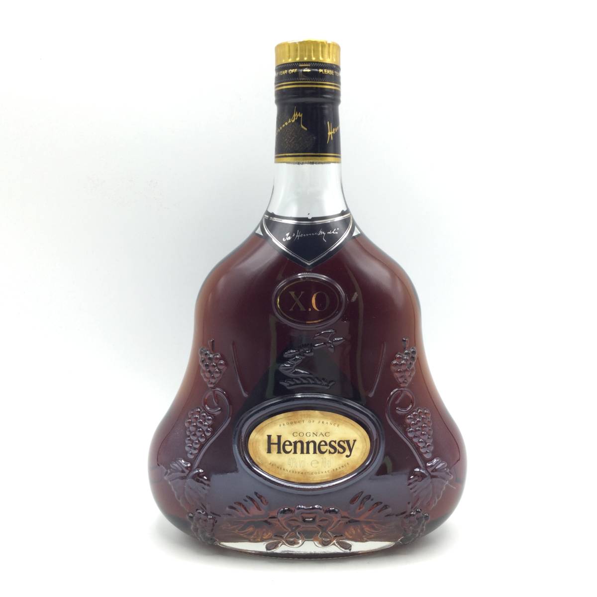 金キャップ XO グリーンボトル 700ml ヘネシー Hennessy 未開栓 - xo 