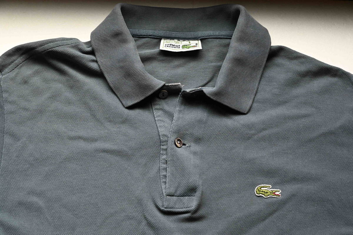 LACOSTE ラコステ フランス製ポロシャツ ブルーグレー 5(5)|売買