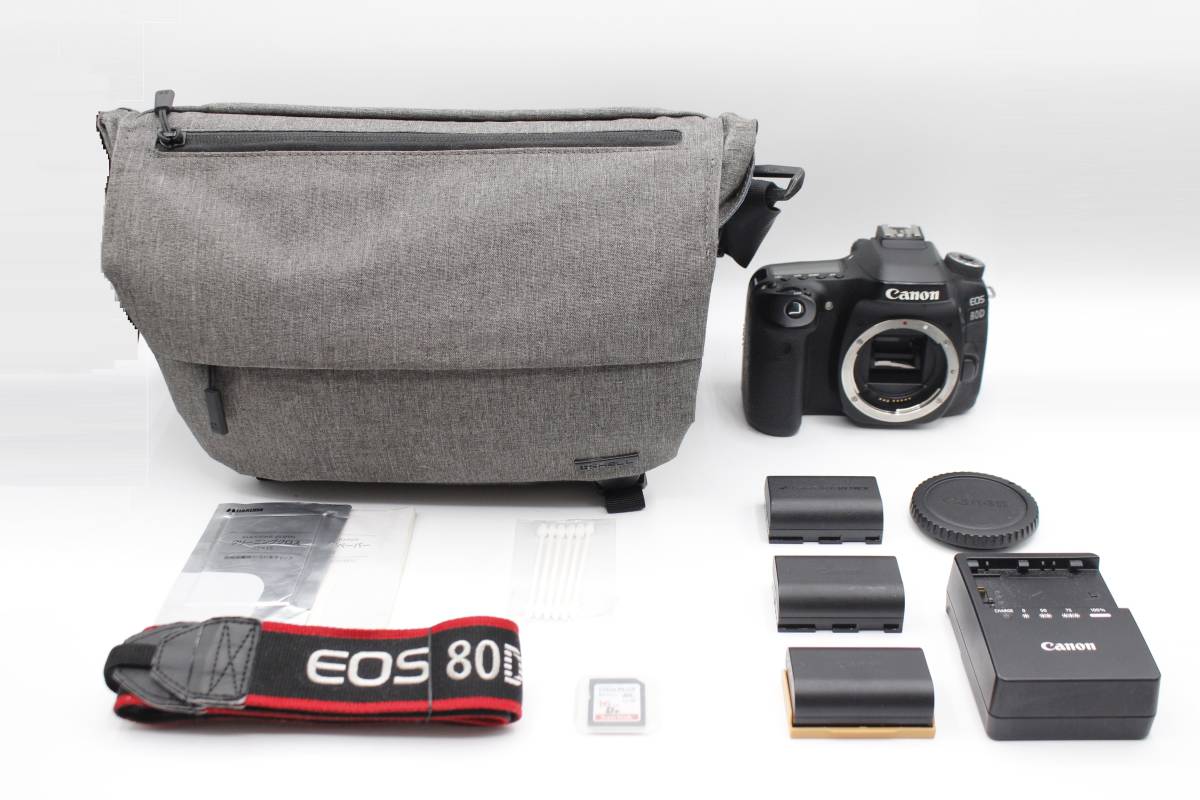 美品◆Canon キャノン EOS 80D ボディ◆バッテリー3個付♪‐07