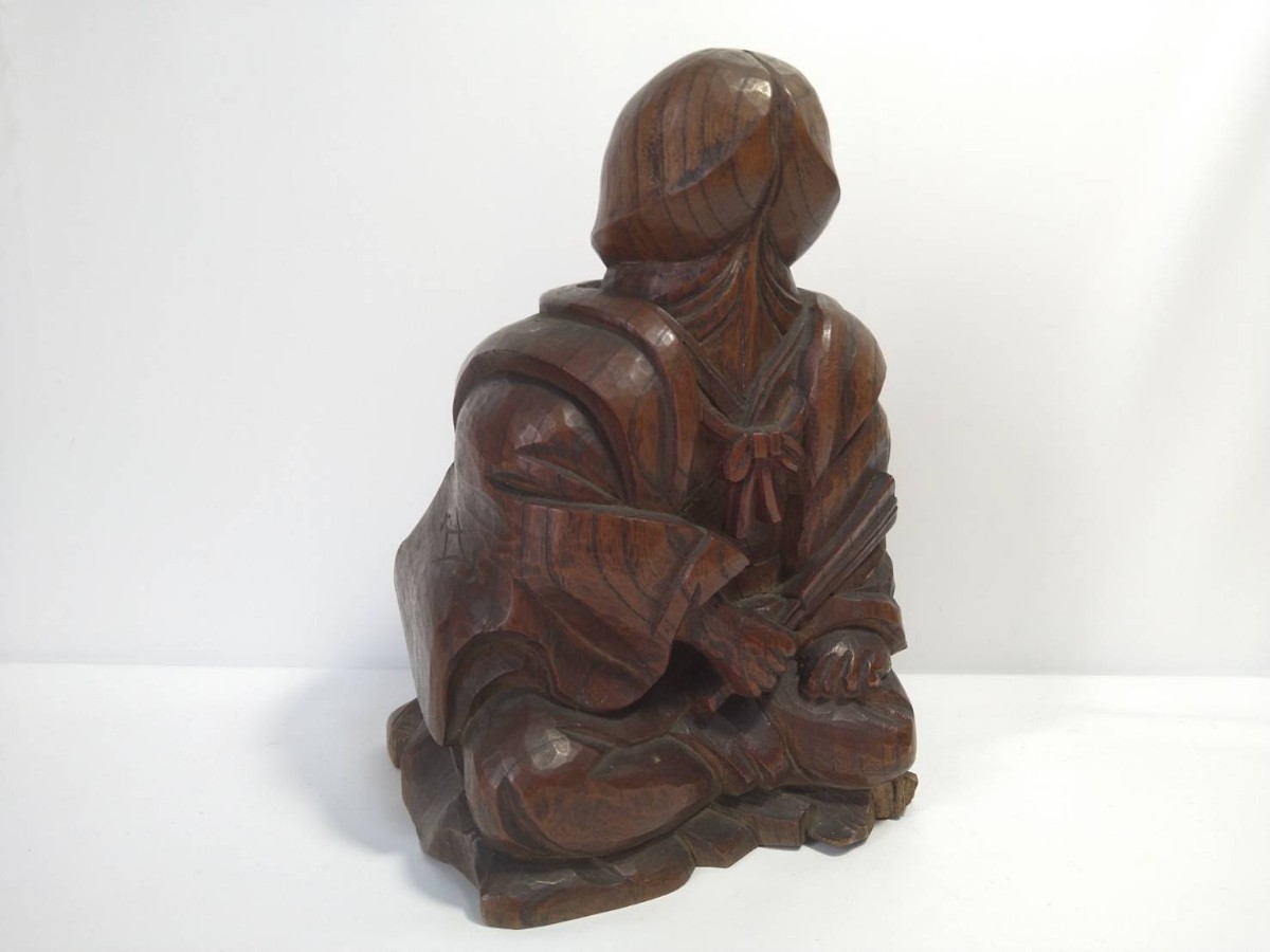 彩国 珍品 時代物 木彫 男根翁 一刀彫 高19cm縦14cm横11cm重1110g 子孫 
